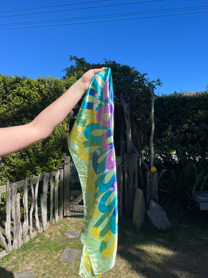 Multi-Colour Silky Scarf Top