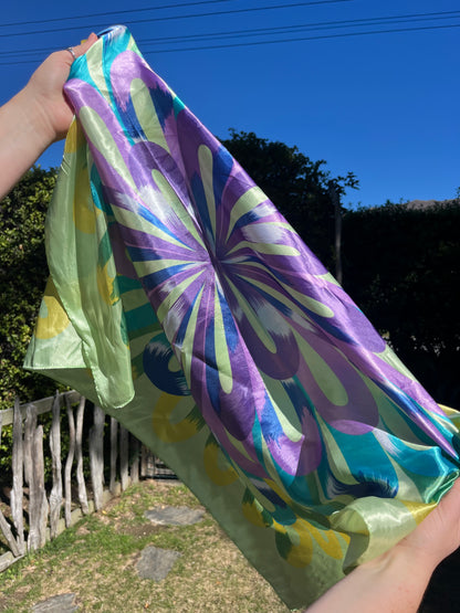 Multi-Colour Silky Scarf Top