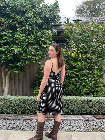 Polka Dot Midi Dress | Size 8-10