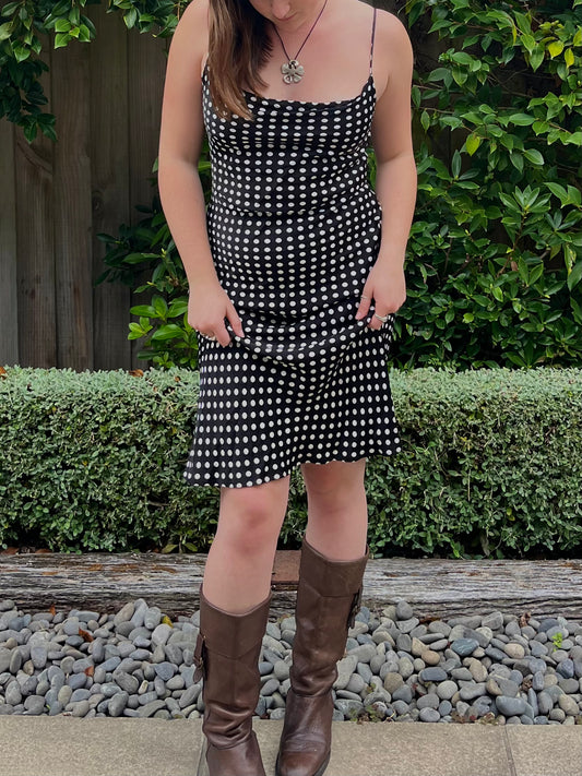 Polka Dot Midi Dress | Size 8-10
