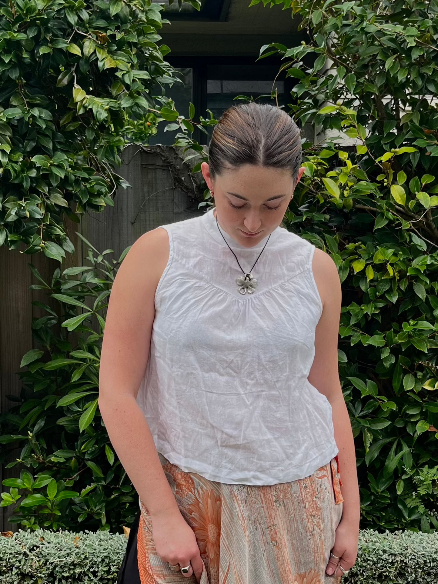 White Linen Blouse | Size 12