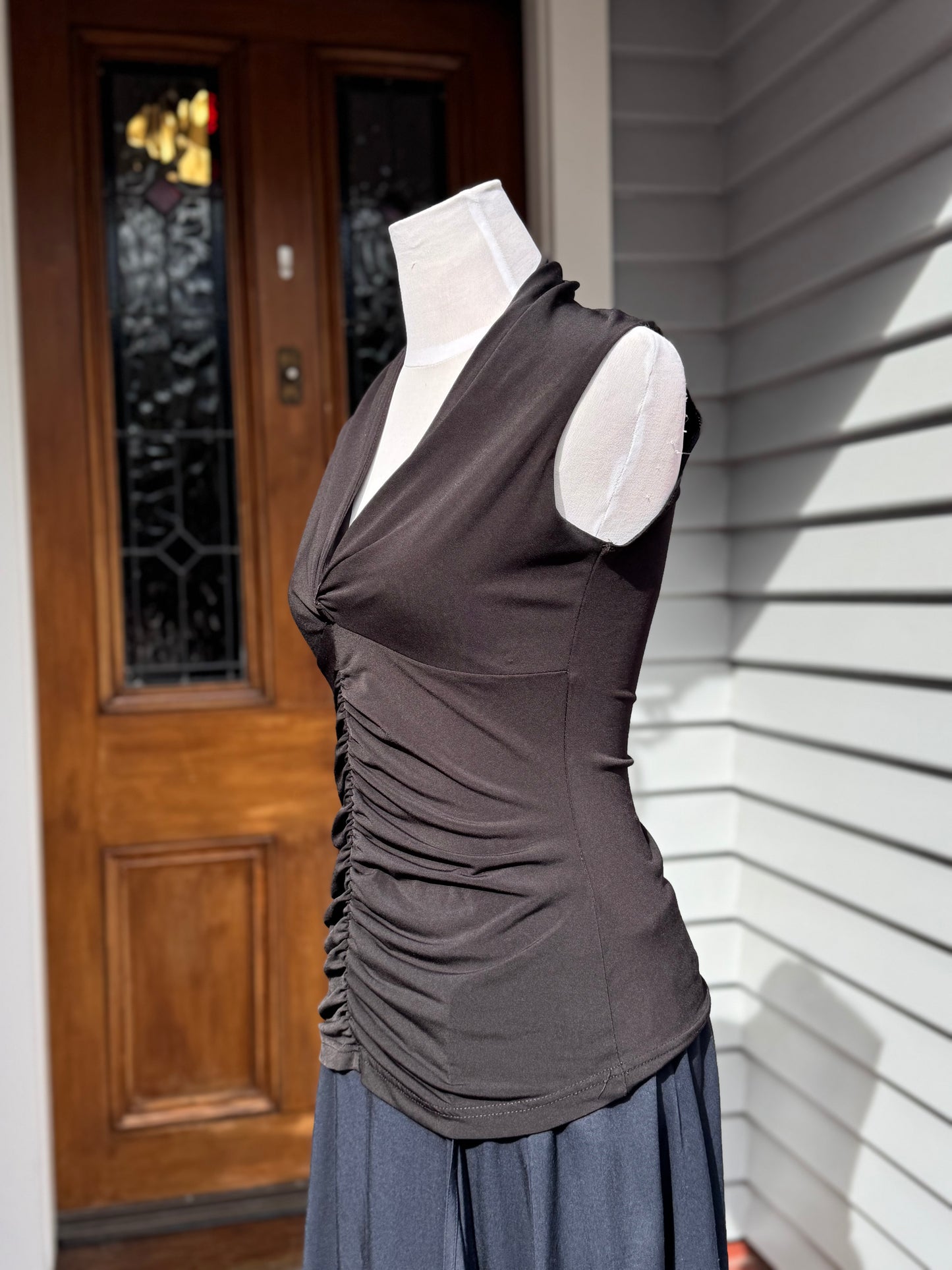 Vintage Pagani Ruched Singlet | Size 8-10