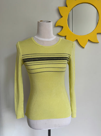 Green Striped Long-sleeve Top | Size 8