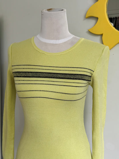 Green Striped Long-sleeve Top | Size 8