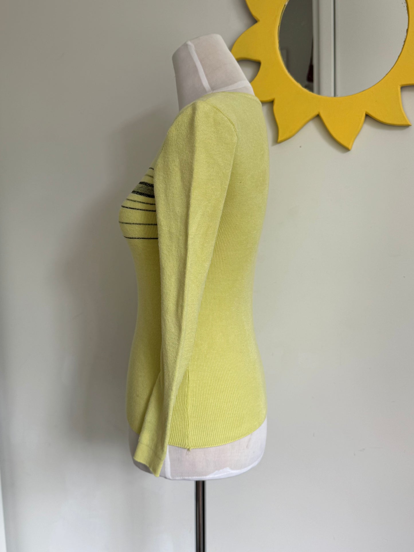 Green Striped Long-sleeve Top | Size 8