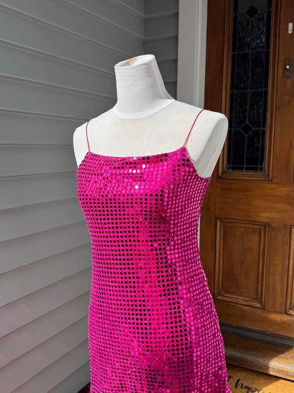 Pink Sequin Mini Dress | Size 6-8