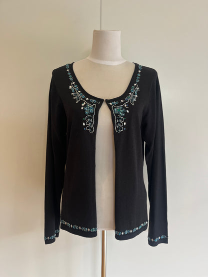 Beaded Cardigan | Size L