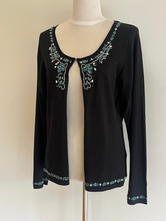 Beaded Cardigan | Size L
