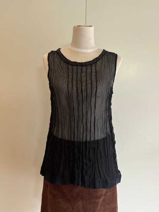 Sheer Black Top | Size 10-12