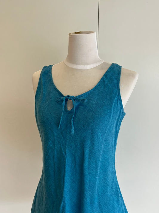Blue Linen Singlet | Size 14