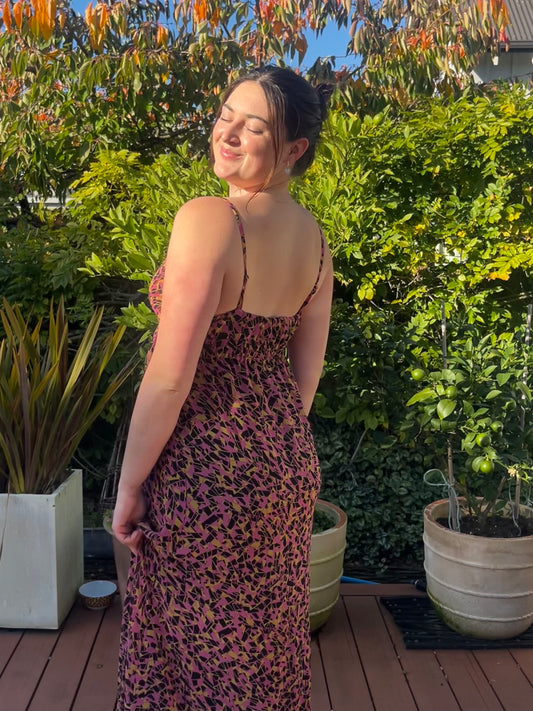 Patterned Maxi Dress | Size 12-14