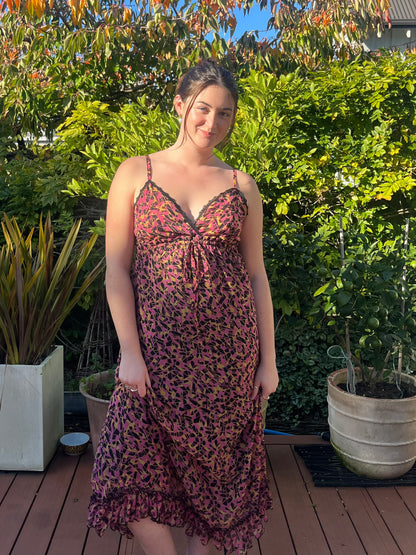 Patterned Maxi Dress | Size 12-14