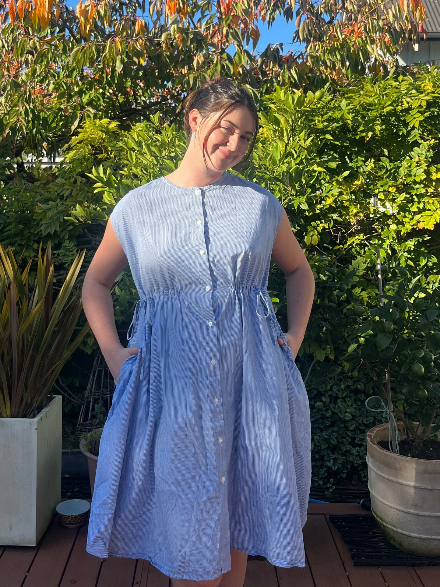 Kowtow Striped Midi Dress | Size M
