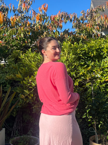 Pink Wool & Cashmere Blend Jumper | Size S