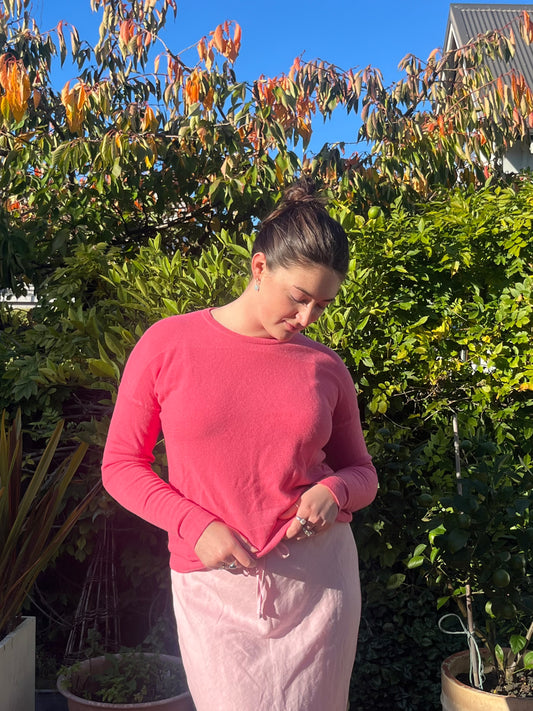 Pink Wool & Cashmere Blend Jumper | Size S
