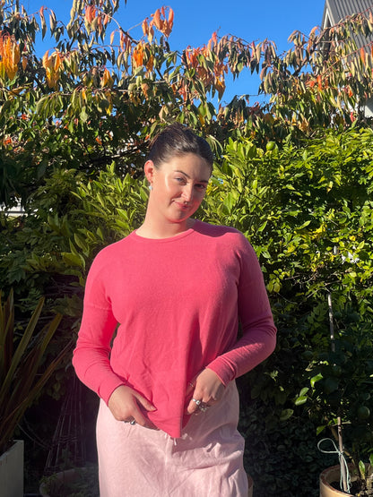 Pink Wool & Cashmere Blend Jumper | Size S