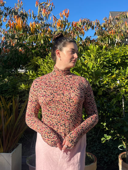 Floral Turtleneck | Size L