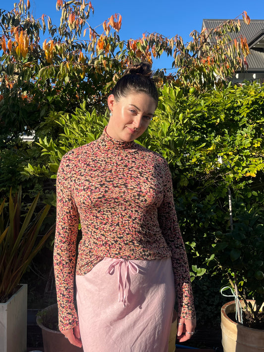 Floral Turtleneck | Size L