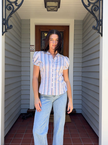 Colourful Striped Blouse | Size 10-12