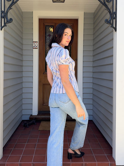 Colourful Striped Blouse | Size 10-12