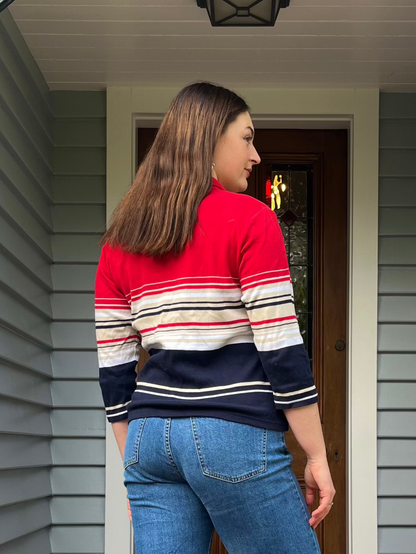Striped 3/4 Sleeve Jumper | Size M