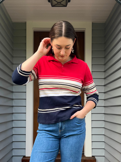 Striped 3/4 Sleeve Jumper | Size M