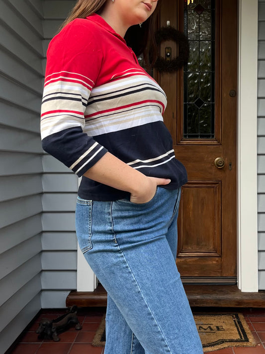Striped 3/4 Sleeve Jumper | Size M