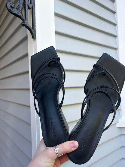 Black Strappy Heels | Size 41