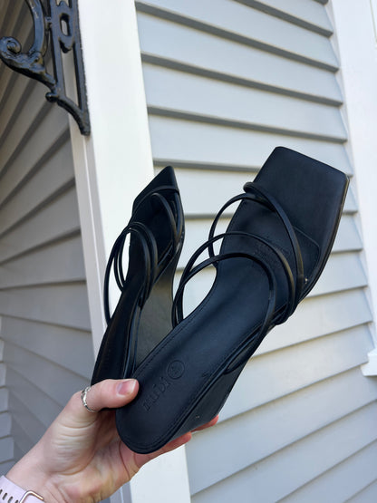 Black Strappy Heels | Size 41