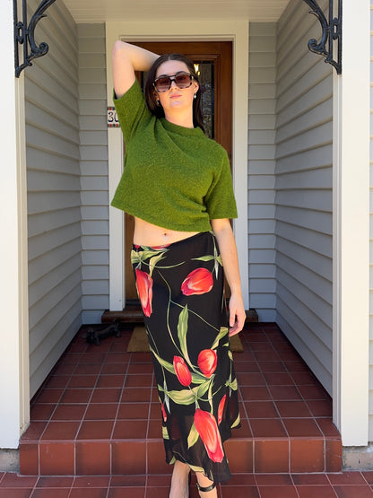 Alpaca/Wool Mix Green Jumper | Size XS