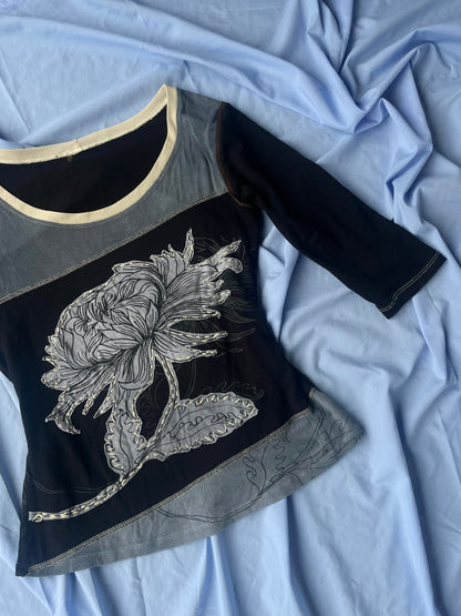 Y2K 3/4 Sleeve Top | Size 10-12