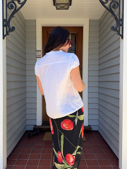 White Cotton Blouse | Size 16