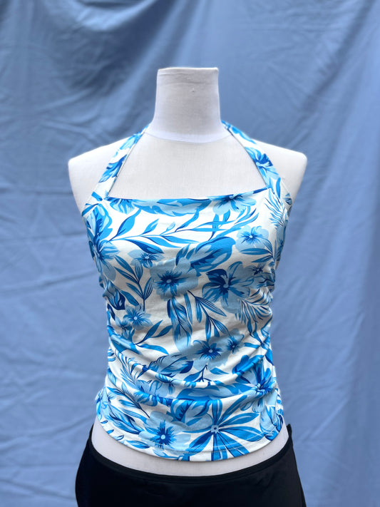 Blue Hawaiian Halter Top | Size 6–8