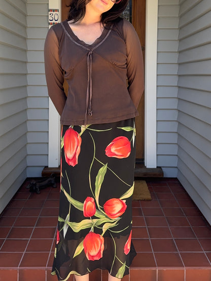 Brown Longsleeve Blouse | Size 12