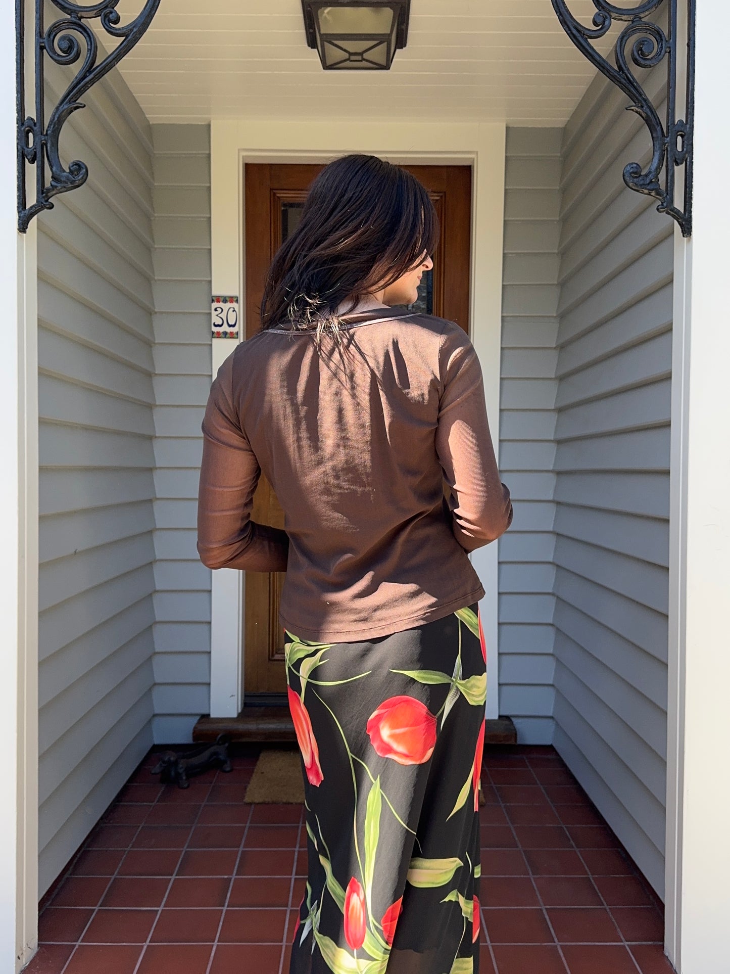 Brown Longsleeve Blouse | Size 12