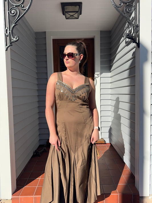 Beaded Asymmetric Dress | Size 16