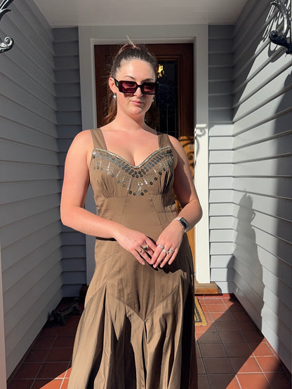 Beaded Asymmetric Dress | Size 16
