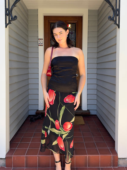 Black Strapless Top | Size 10