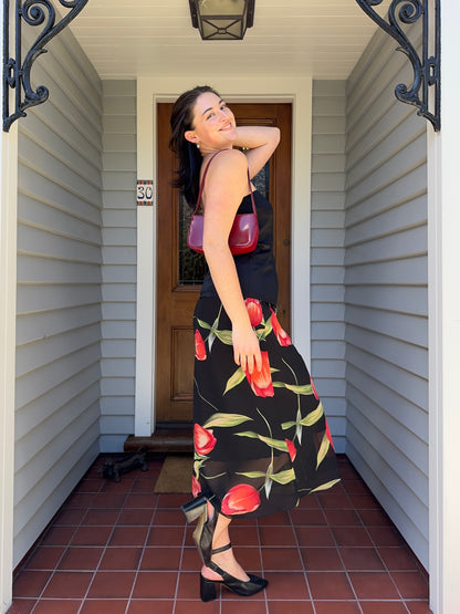 Tulip Floral Midi Skirt | Size 12-14