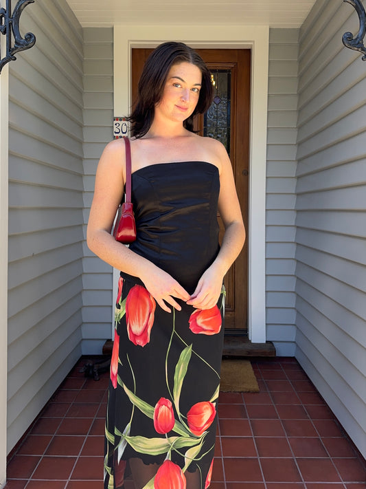 Black Strapless Top | Size 10