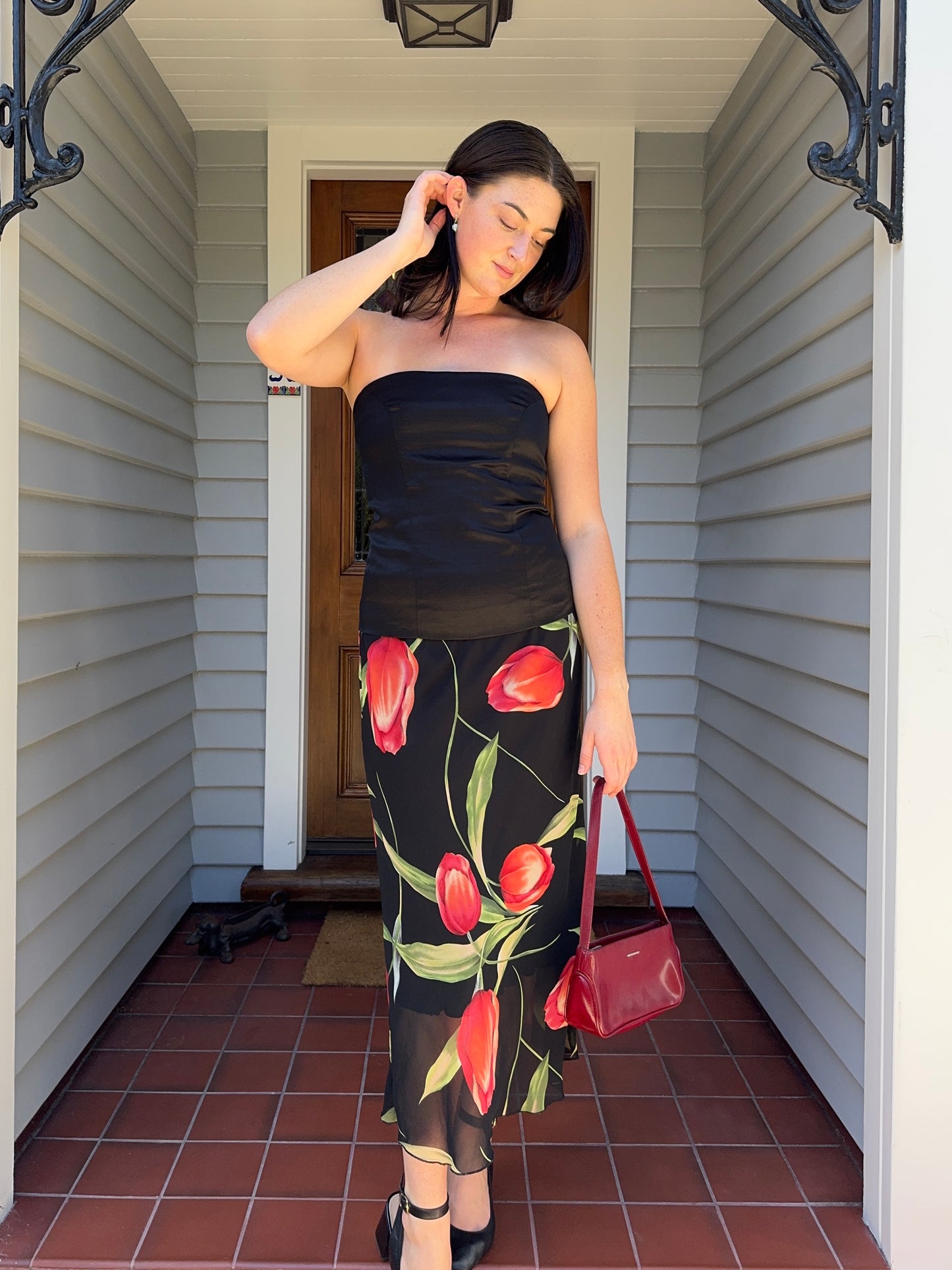 Black Strapless Top | Size 10