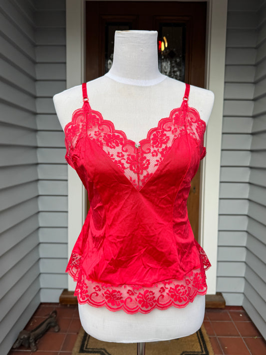 Red Lace Cami | Size 8-10