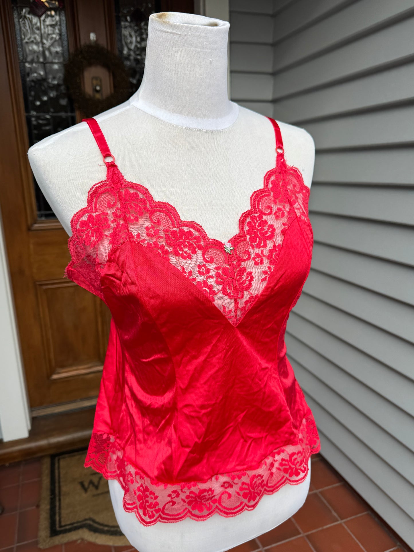 Red Lace Cami | Size 8-10