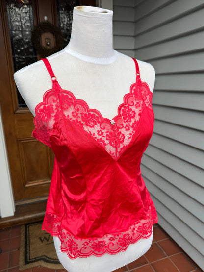 Red Lace Cami | Size 8-10