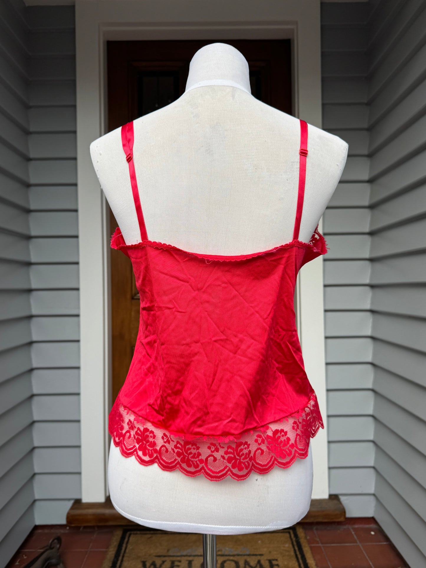 Red Lace Cami | Size 8-10