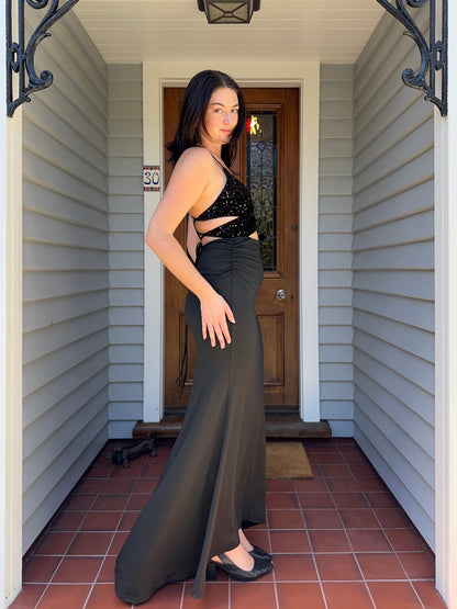 Y2k Beaded Maxi Gown | Size 8-12