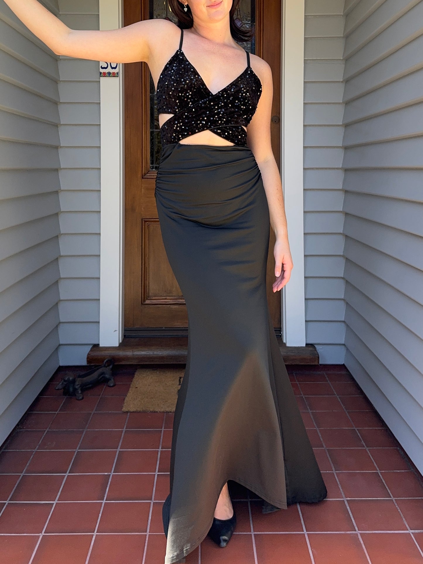 Y2k Beaded Maxi Gown | Size 8-12