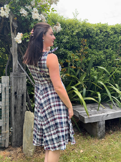 Plaid Midi Dress | Size 10-12