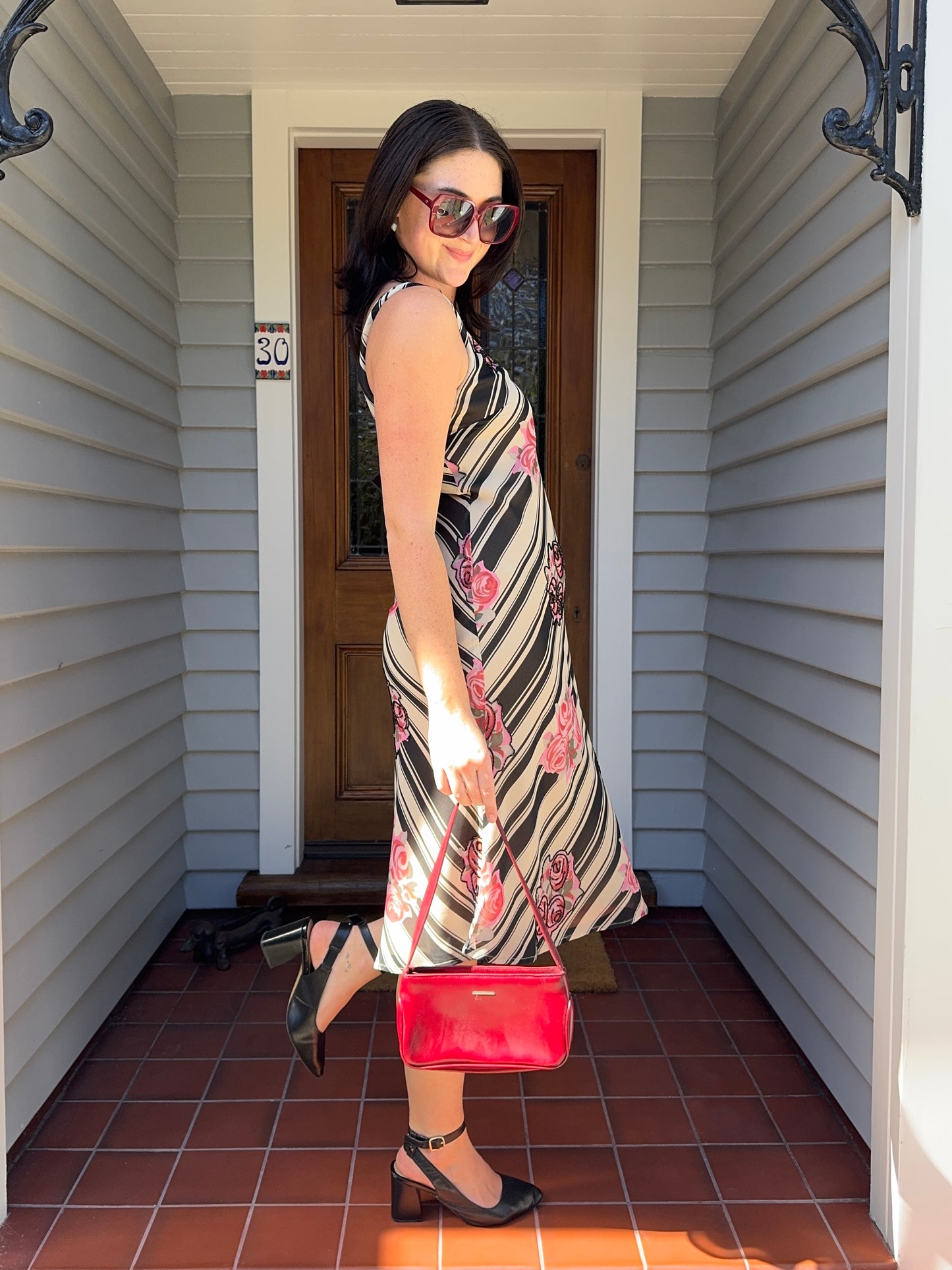 Y2K Beaded Midi Dress | Size 12