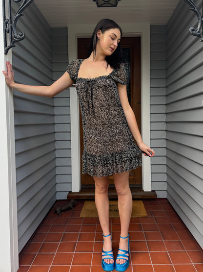 Sheer Floral Mini Dress | Size S-M